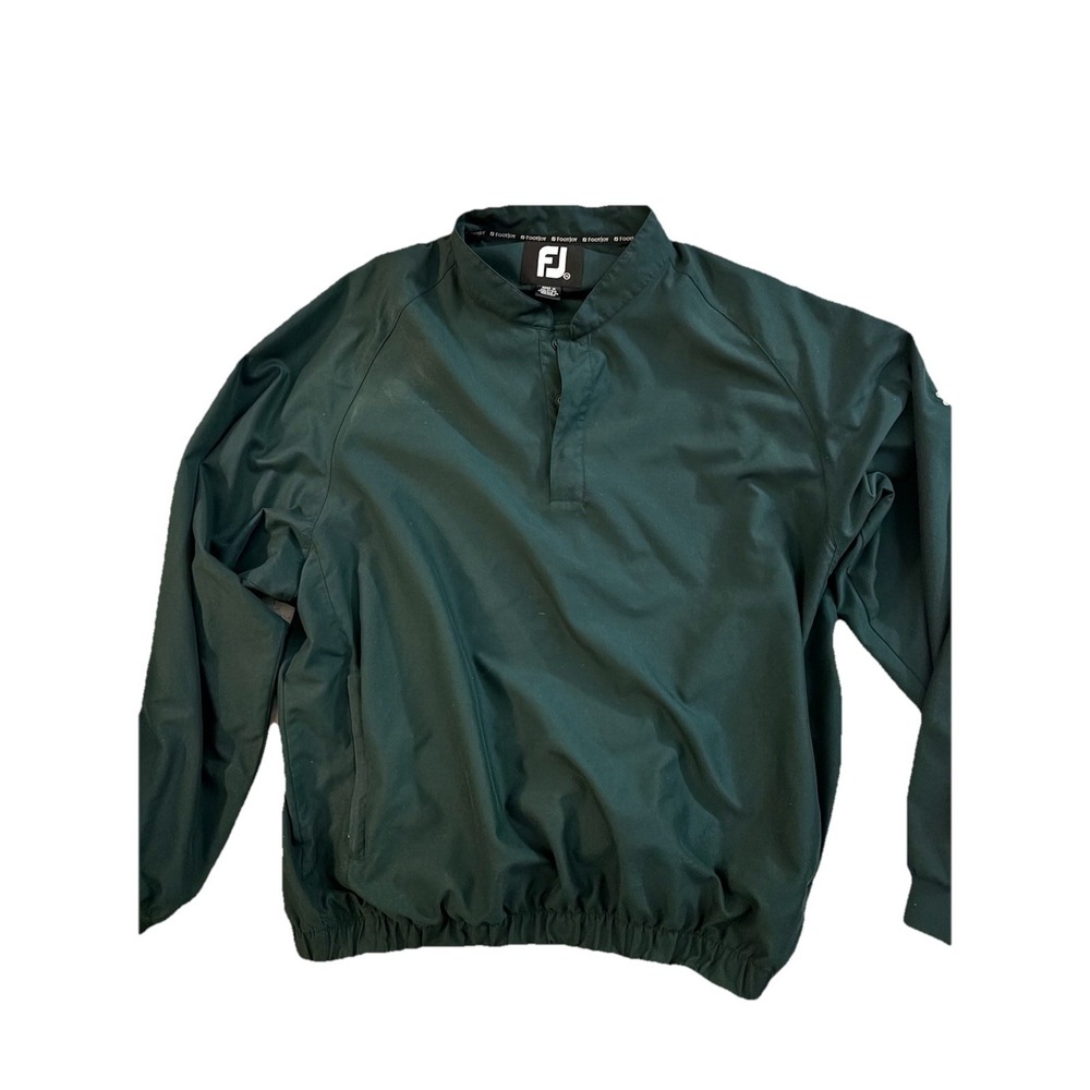 FootJoy Windbreaker Pullover Jacket Mens Size XL 1/4 Snap Golf Preppy Logo Club